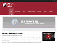 Tablet Screenshot of leavethephonealone.ca